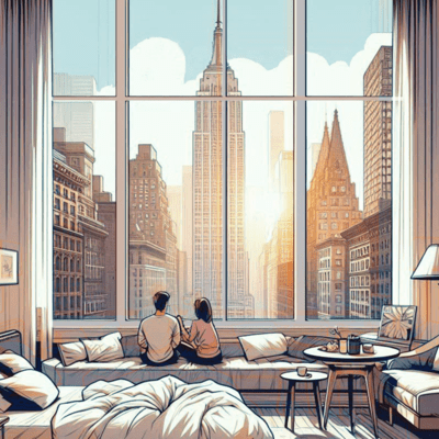Couple who live in New York City Front Cover