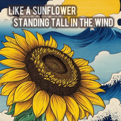 Like a sunflower standing tall in the wind Front Cover