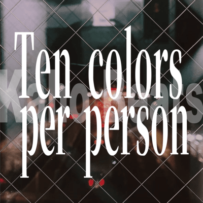 Ten colors per person Front Cover