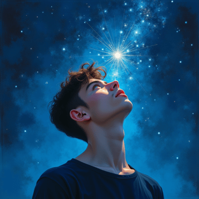 Thoughts under the starry sky Front Cover