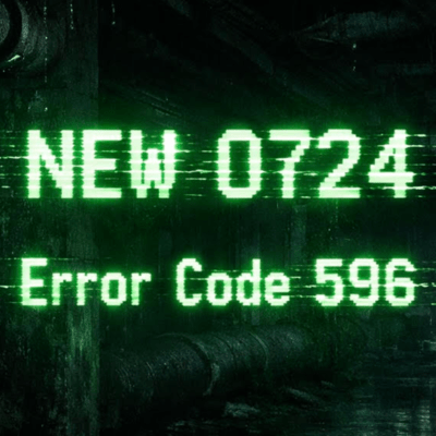 NEW 0724 Error Code 596 Front Cover
