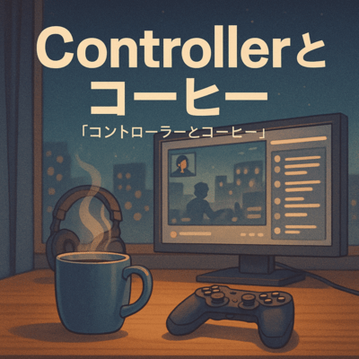 コントローラーとコーヒーのジャケット写真