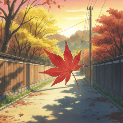 Crimson Maple, Fluttering Down Front Cover