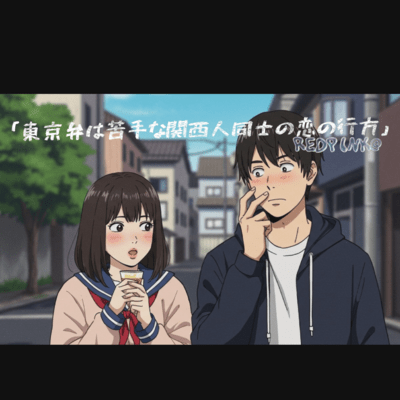 The story of two people from Kansai struggling with Tokyo dialect and their love journey. (REDPINK@ rimix) Front Cover