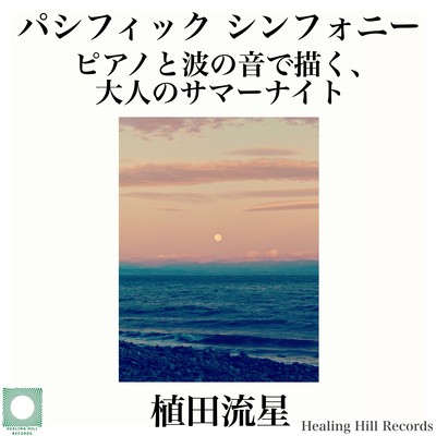 Adult summer night drawn with Pacific Symphony piano and waves Front Cover