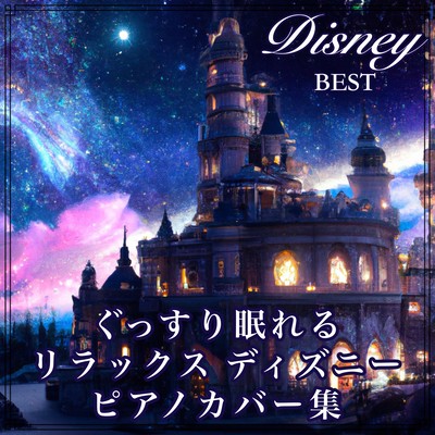 Sleeping smoothly Lilux Disney BEST Piano Cover Collection Gently played famous song healing cafe BGM Front Cover