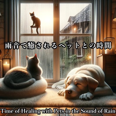 Time with pets healed by rain sounds relaxation music for yoga & meditation Front Cover