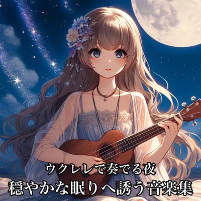 A night played with the ukulele: A collection of music that invites you to a peaceful sleep with soothing melodies that will free your heart under the starry sky. Front Cover