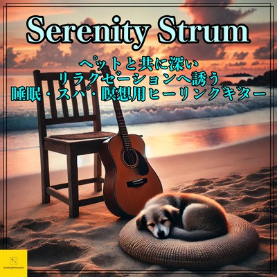 Serenity Strum Healing guitar for sleep, spa, and meditation that invites deep relaxation with your pet Front Cover