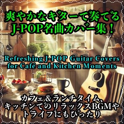 爽やかなギターで奏でるJ-POP名曲カバー!カフェ&ランチタイム、キッチンでのリラックスBGMやドライブにもぴったりのジャケット写真