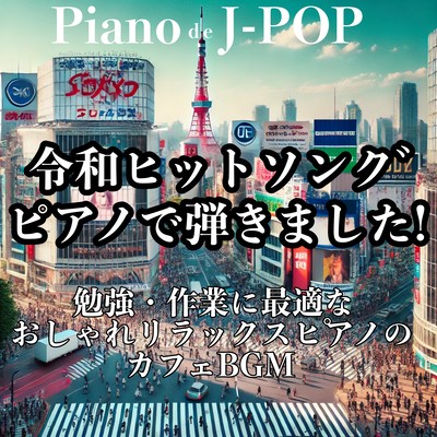 I played a Reiwa hit song! A stylish and relaxing piano cafe perfect for studying and working BGM Piano de J-POP Front Cover