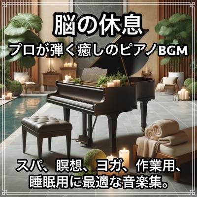 Brain Rest Enjoy a relaxing moment with soothing piano BGM played by professionals. Great collection of music for spa, meditation, yoga, work, and sleep. Front Cover