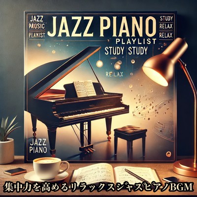 受験勉強にぴったり!集中力を高めるリラックスジャズピアノBGM 夜更かし勉強や作業にも最適の癒しの音色のジャケット写真