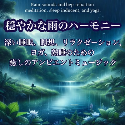 穏やかな雨のハーモニー:深い睡眠、瞑想、リラクゼーション、ヨガ、熟睡のための癒しのアンビエントミュージックのジャケット写真