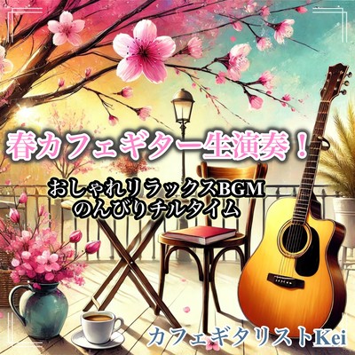 Live Guitar Performance in a Spring Cafe! Stylish Relaxing BGM for a Chilled, Leisurely Time Front Cover