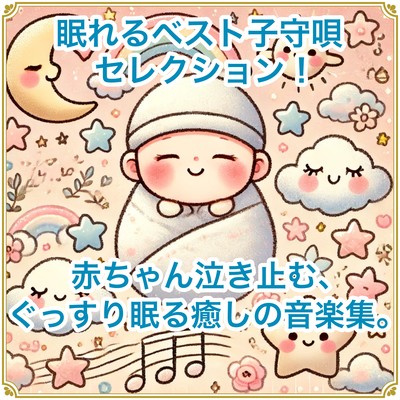 眠れるベスト子守唄セレクション!赤ちゃん泣き止む、ぐっすり眠る癒しの音楽集。のジャケット写真