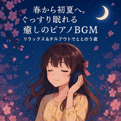 春から初夏へ。ぐっすり眠れる癒しのピアノBGM 〜リラックス&チルアウトでととのう夜〜のジャケット写真
