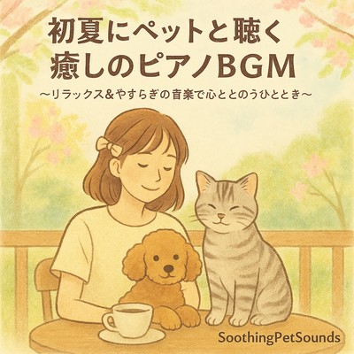 Relaxing Piano BGM to Enjoy with Your Pet in Early Summer - Unwind and Soothe Your Mind with Peaceful Music Front Cover