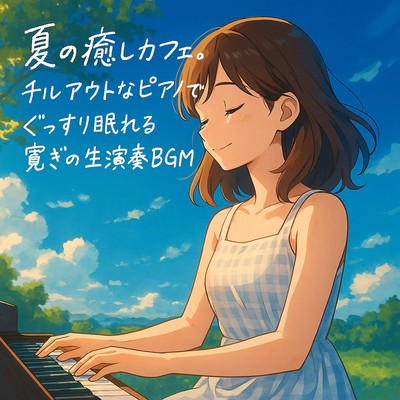 Summer Healing Cafe: Live Piano Music for Deep Sleep and Relaxation, Chill-Out Instrumental Background Music Front Cover