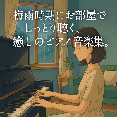 梅雨時期にお部屋でしっとり聴く、癒しのピアノ音楽集。のジャケット写真