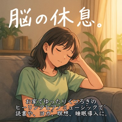脳の休息。お家でゆったりくつろぎのヒーリングピアノミュージックで読書や、ヨガ、瞑想、睡眠導入に。のジャケット写真