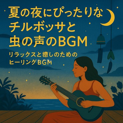 夏の夜にぴったりなチルボッサと虫の声のBGMのジャケット写真