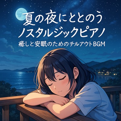 夏の夜にととのうノスタルジックピアノ – 癒しと安眠のためのチルアウトBGMのジャケット写真