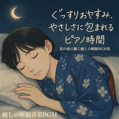 Sleep Soundly, Wrapped in Piano Tranquility: A Healing Sleep BGM Collection for Summer Nights. Front Cover