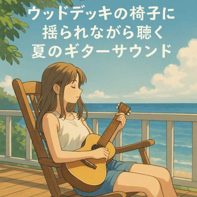 ウッドデッキの椅子に揺られながら聴く夏のギターサウンドのジャケット写真