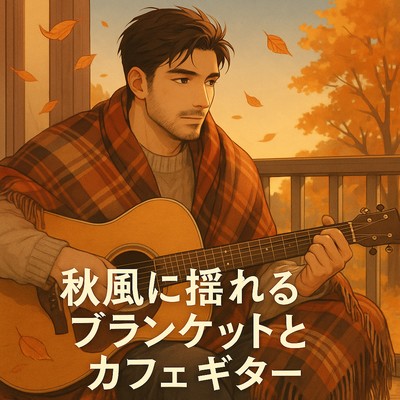Cafe Guitar with Autumn Breeze and Blanket Front Cover