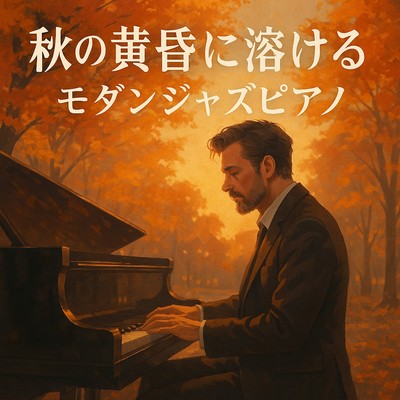 Modern Jazz Piano Melting into Autumn Twilight Front Cover