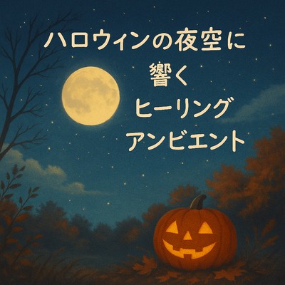 ハロウィンの夜空に響くヒーリングアンビエントのジャケット写真