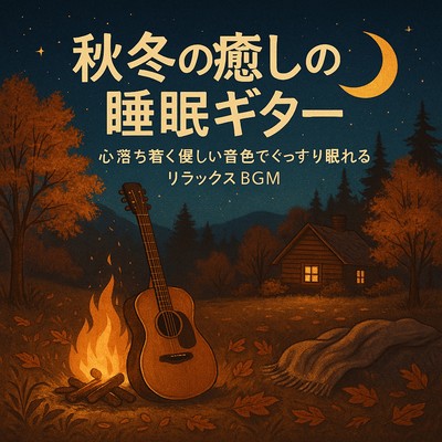 Relaxing Sleep Guitar for Autumn and Winter: Gentle Tone for Calming the Mind and Deep Sleep BGM Front Cover