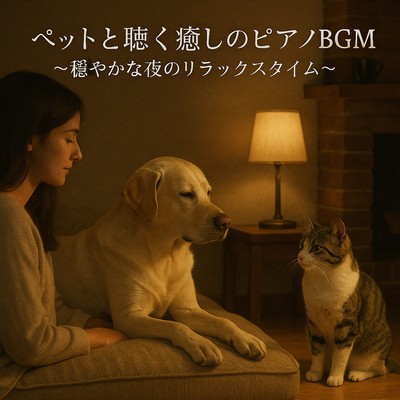 Relaxing Piano BGM to Enjoy With Your Pet ~Relaxing Time for a Calm Night~ Front Cover