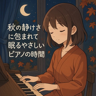 Immersed in the Tranquility of Autumn: A Gentle Piano Moment Front Cover
