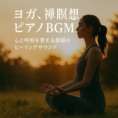 ヨガ、禅瞑想ピアノBGM – 心と呼吸を整える静寂のヒーリングサウンドのジャケット写真