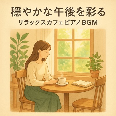 穏やかな午後を彩るリラックスカフェピアノBGMのジャケット写真