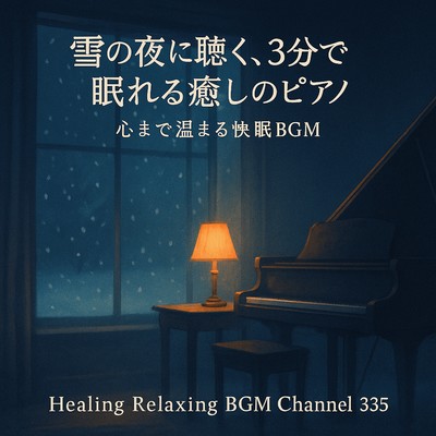 Listen to Soothing Piano for Sleep on a Snowy Night - 3-minute Quick Sleep BGM that Warms Your Heart Front Cover