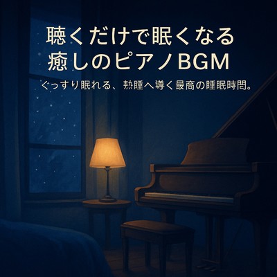 Soothing Piano BGM That Makes You Sleepy by Just Listening - Perfect for Deep Sleep, Your Best Sleeping Time that Guides You to Sound Slumber. Front Cover
