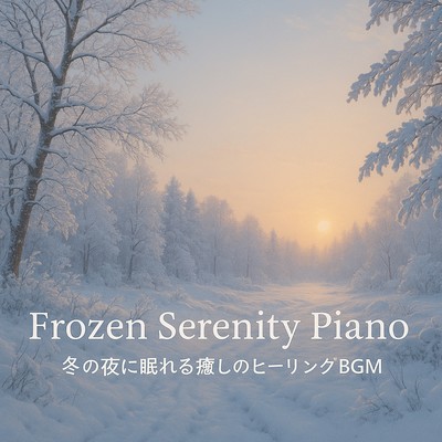 Frozen Serenity Piano - Relaxing Healing Background Music for Sleeping on a Winter Night Front Cover