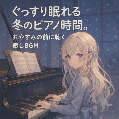 ぐっすり眠れる冬のピアノ時間。おやすみの前に聴く癒しBGMのジャケット写真