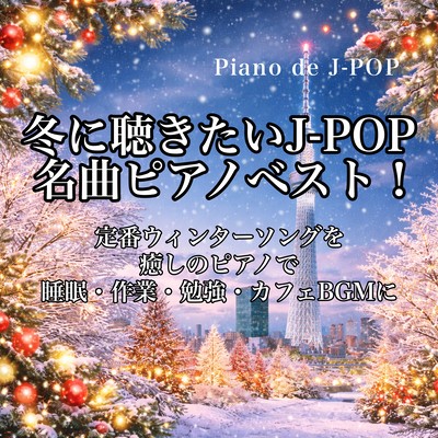 冬に聴きたいJ-POP名曲ピアノベスト!定番ウィンターソングを癒しのピアノで Piano de J-POP 睡眠・作業・勉強・カフェBGMにのジャケット写真