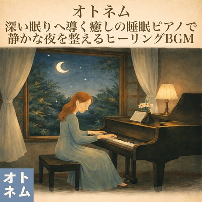 Healing BGM with Soothing Sleep Piano leading to deep sleep and creating a peaceful night Front Cover