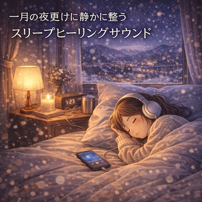 一月の夜更けに静かに整うスリープヒーリングサウンドのジャケット写真