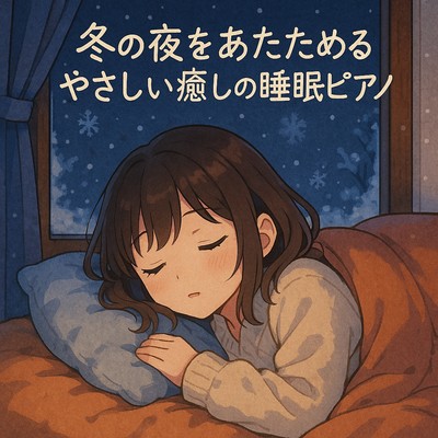 冬の夜をあたためるやさしい癒しの睡眠ピアノのジャケット写真