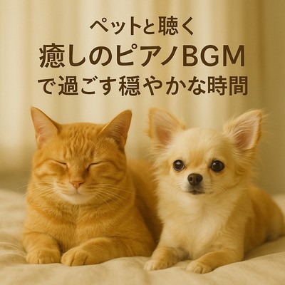 Spending serene moments with your pets, accompanied by soothing piano background music Front Cover