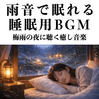 Rain Sounds Sleep Music for Night Rest Front Cover