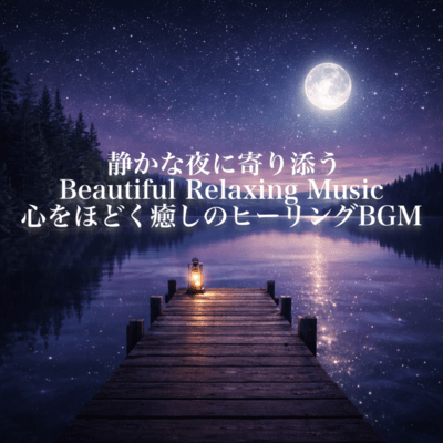 静かな夜に寄り添うBeautiful Relaxing Music – 心をほどく癒しのヒーリングBGMのジャケット写真