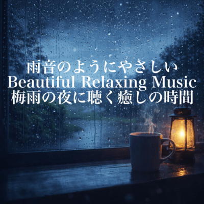 雨音のようにやさしいBeautiful Relaxing Music – 梅雨の夜に聴く癒しの時間のジャケット写真