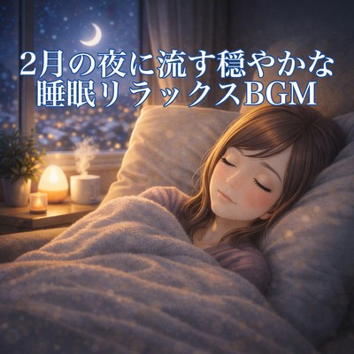 February Night Relax Sleep BGM Front Cover